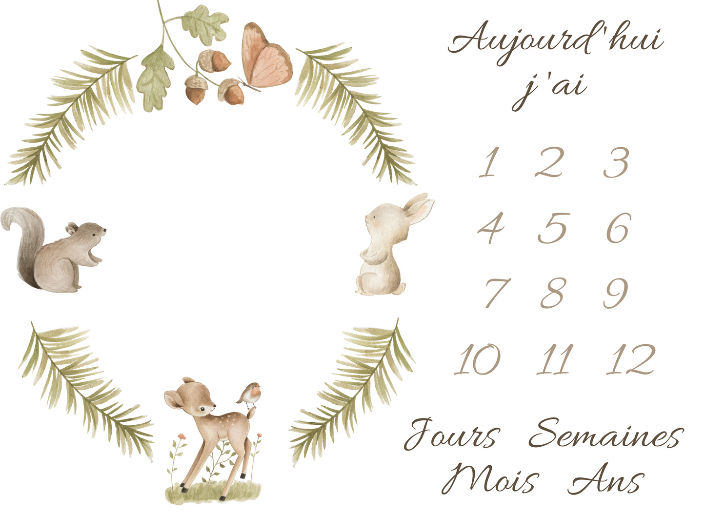 Tapis étape photo thème dans les bois
