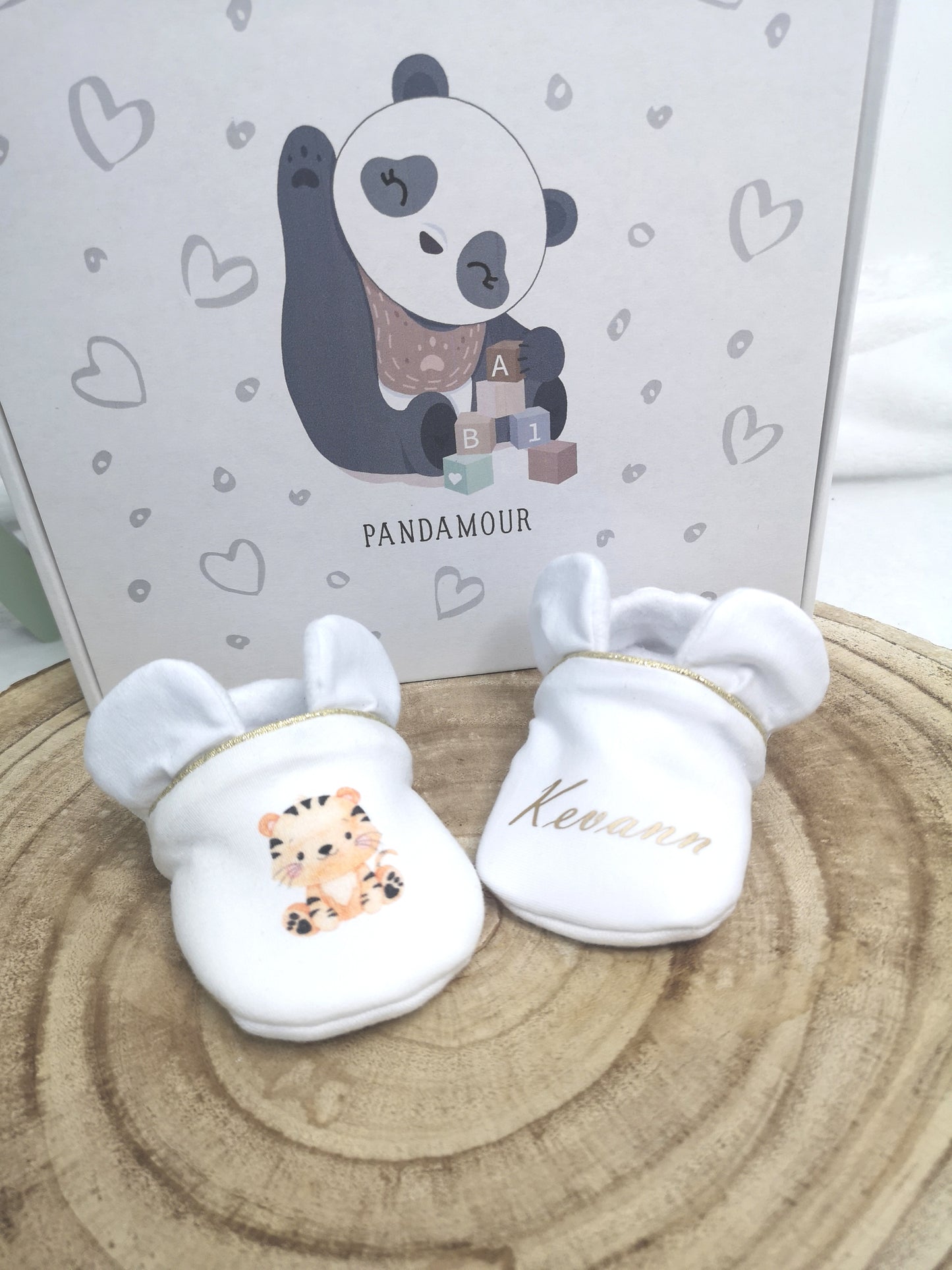 Chaussons bébé tigre personnalisés