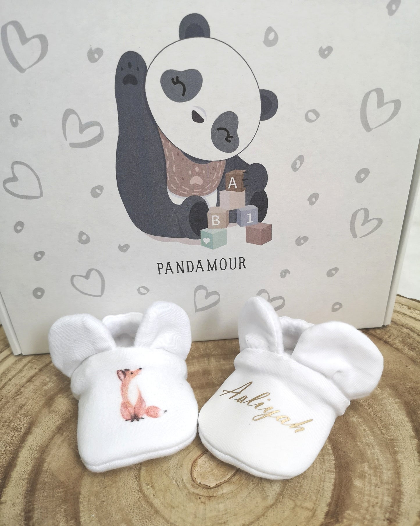 Chaussons bébé renard personnalisés