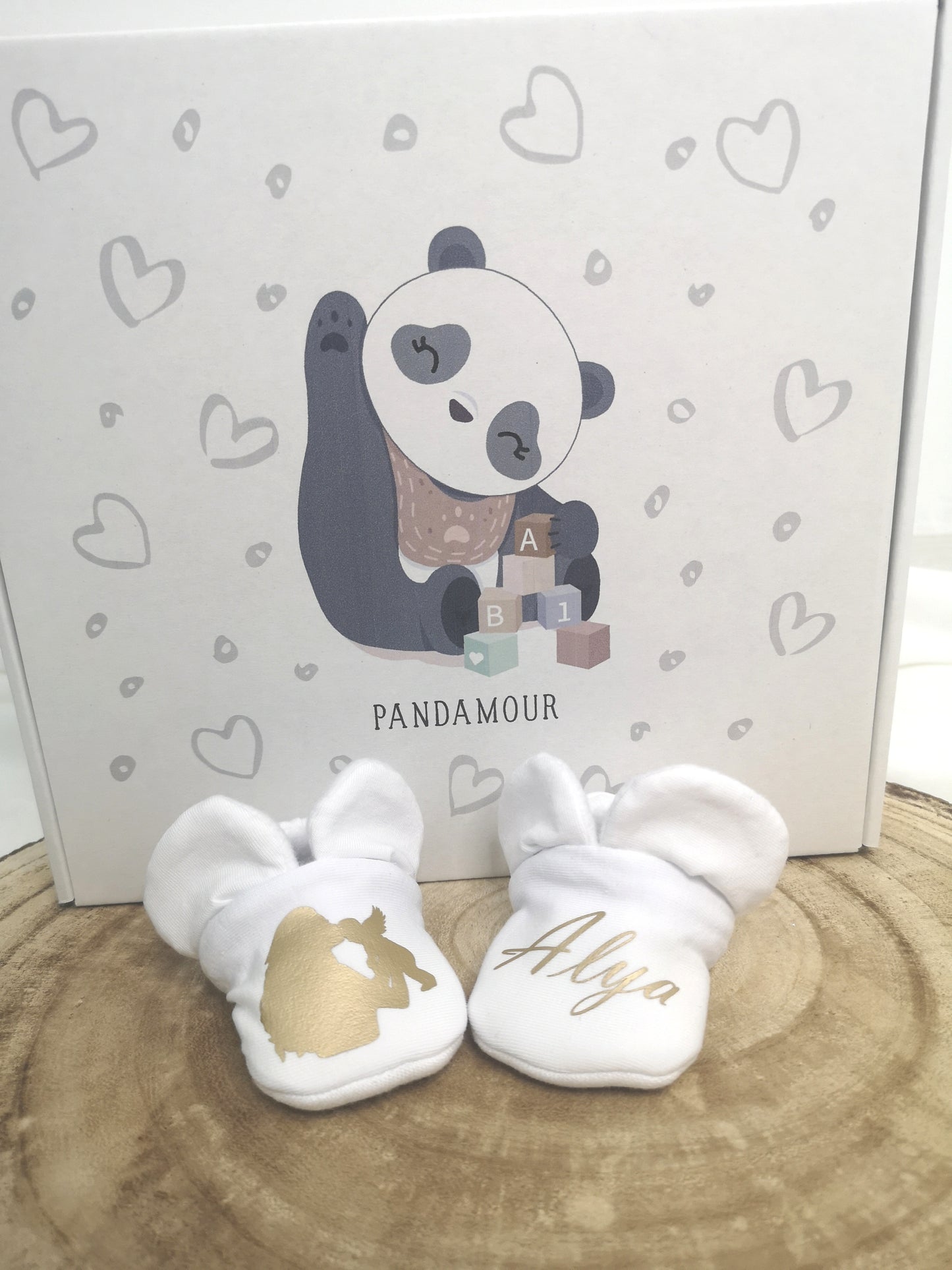 Chaussons personnalisés avec maman + ange