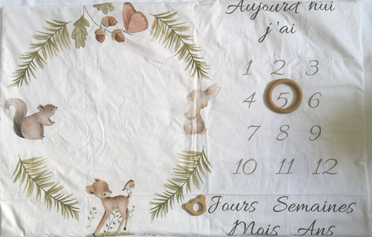 Tapis étape photo thème dans les bois