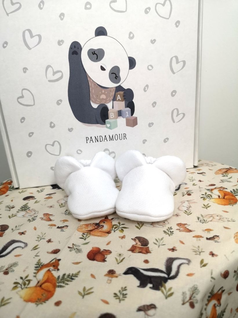 Chaussons unis blanc