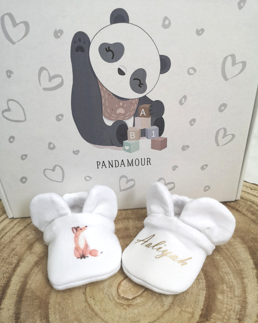 Chaussons bébé renard personnalisés